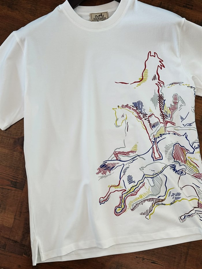 Cavalcade Printed Bisiklet Yaka T-Shirt