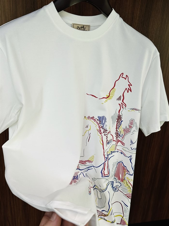 Cavalcade Printed Bisiklet Yaka T-Shirt