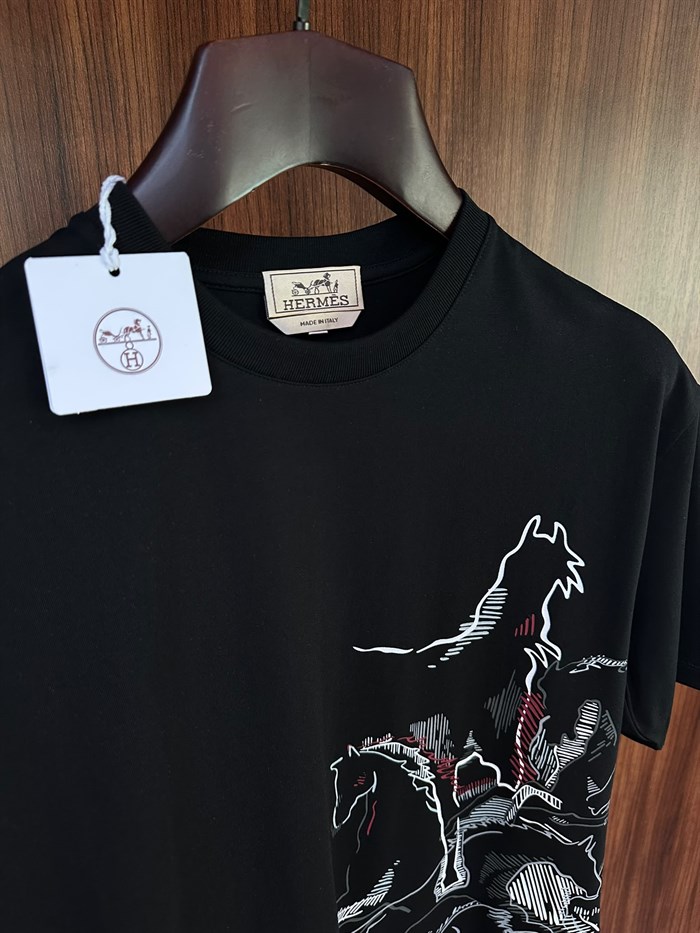 Cavalcade Printed Bisiklet Yaka T-Shirt