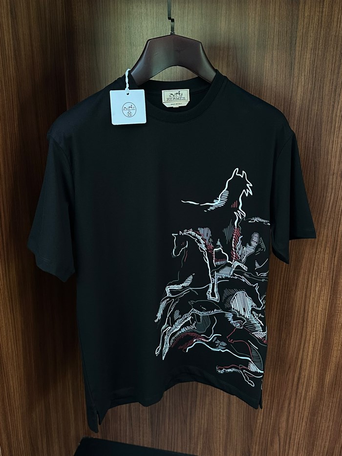 Cavalcade Printed Bisiklet Yaka T-Shirt