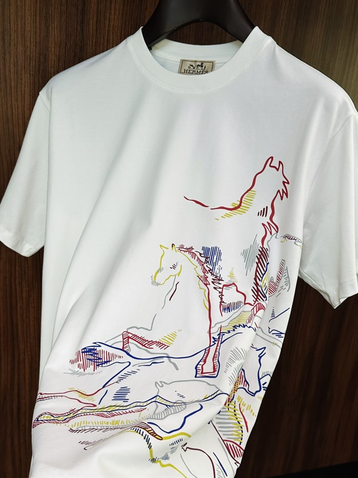 Cavalcade Printed Bisiklet Yaka T-Shirt