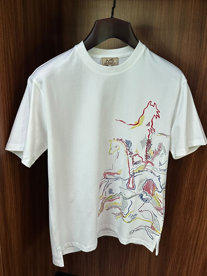 Cavalcade Printed Bisiklet Yaka T-Shirt