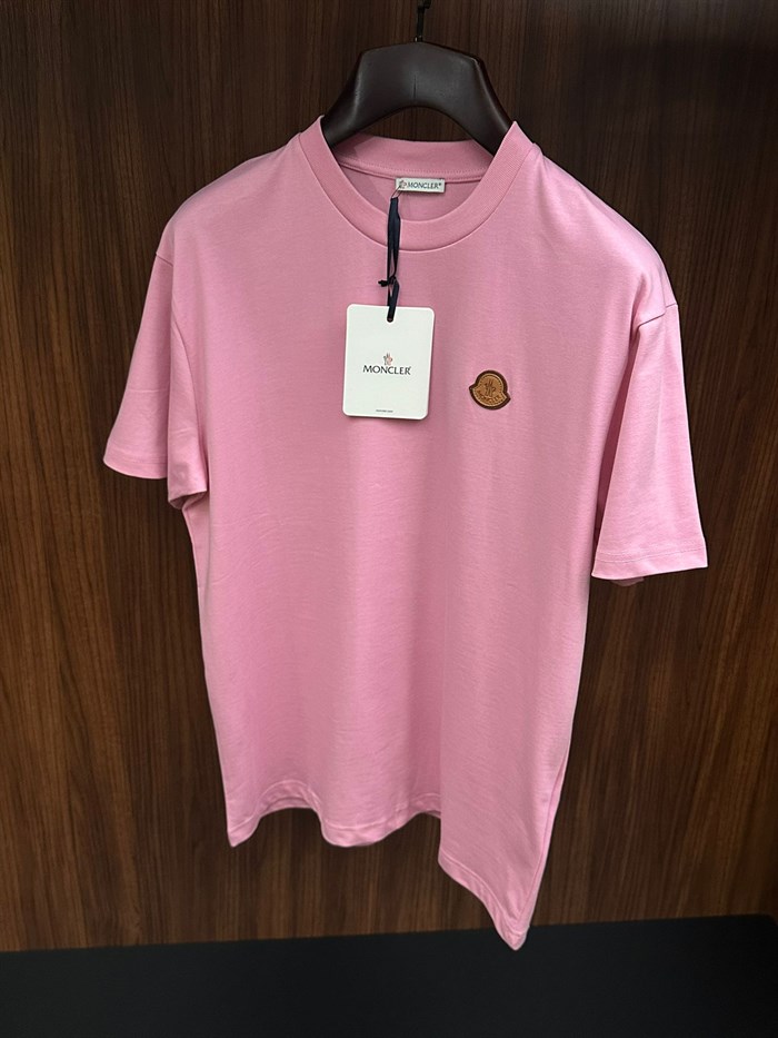 Deri Logolu Bisiklet Yaka T-Shirt