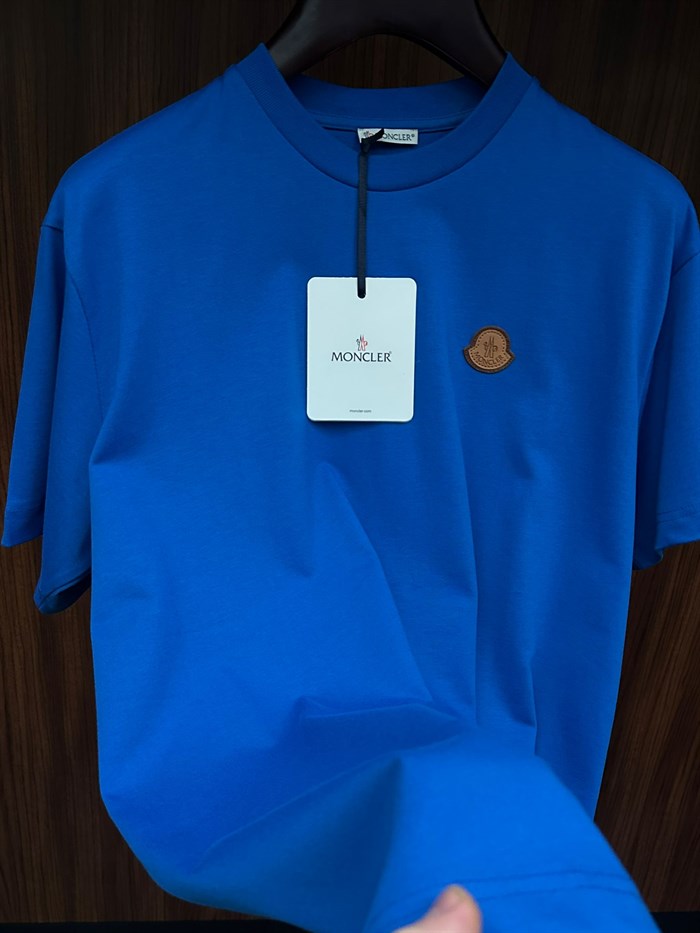 Deri Logolu Bisiklet Yaka T-Shirt