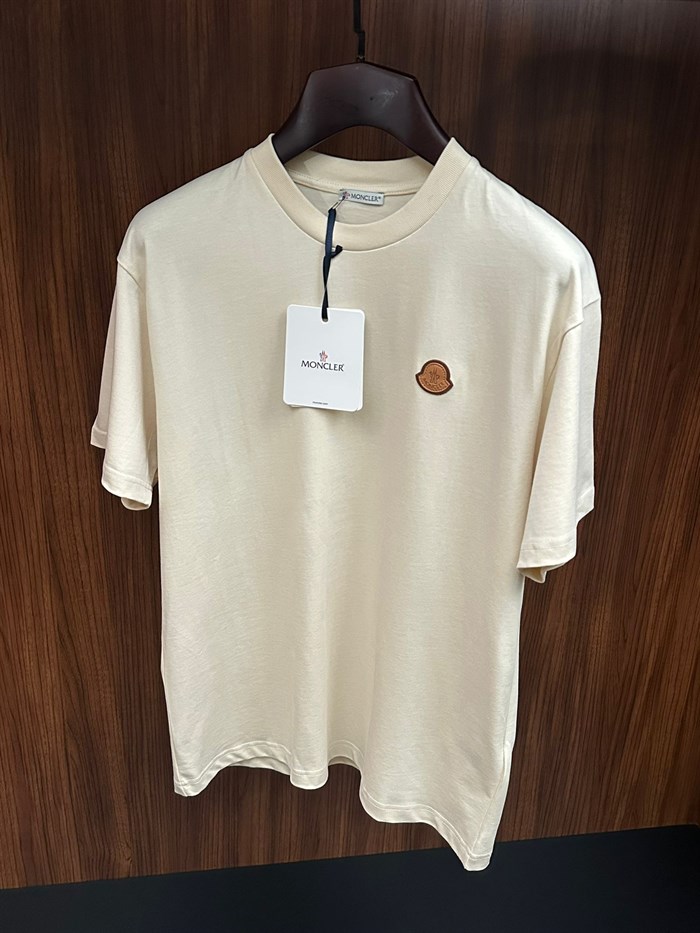 Deri Logolu Bisiklet Yaka T-Shirt