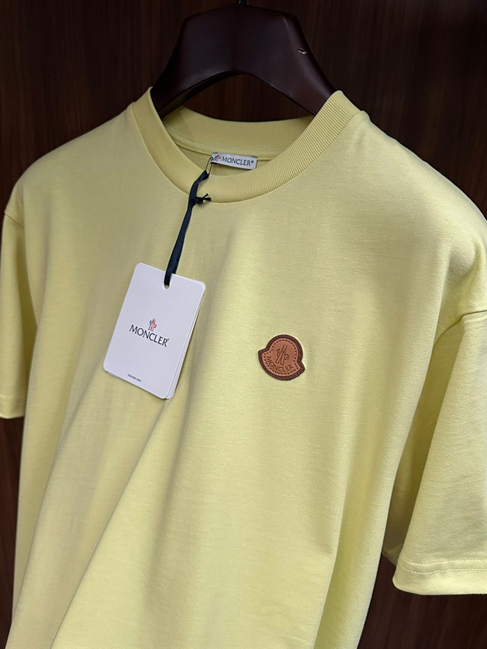 Deri Logolu Bisiklet Yaka T-Shirt