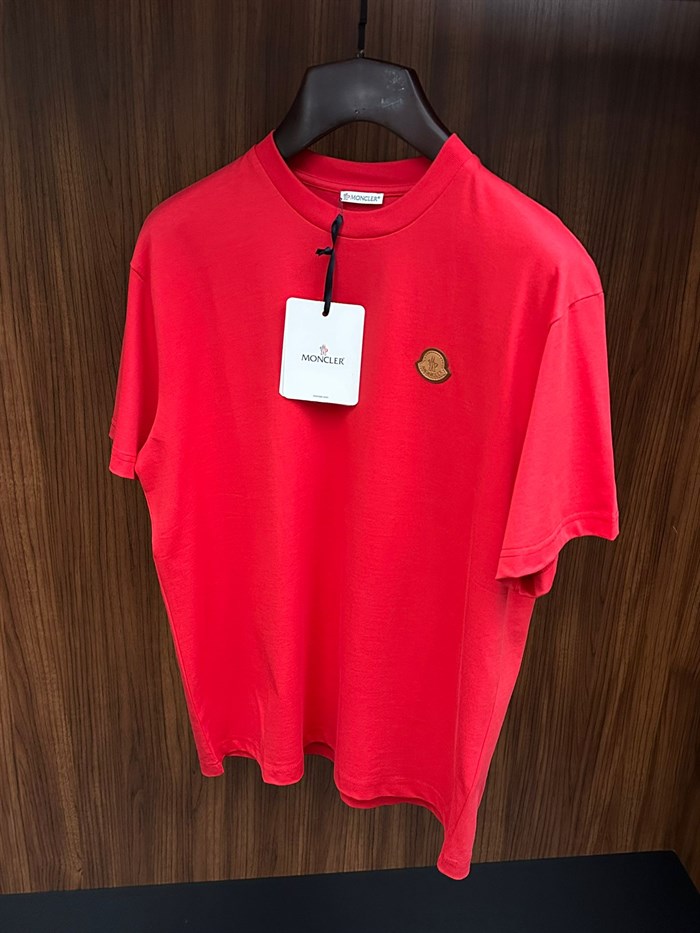 Deri Logolu Bisiklet Yaka T-Shirt