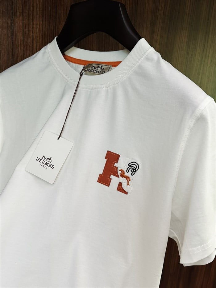 Deri & Nakış Logolu T-Shirt