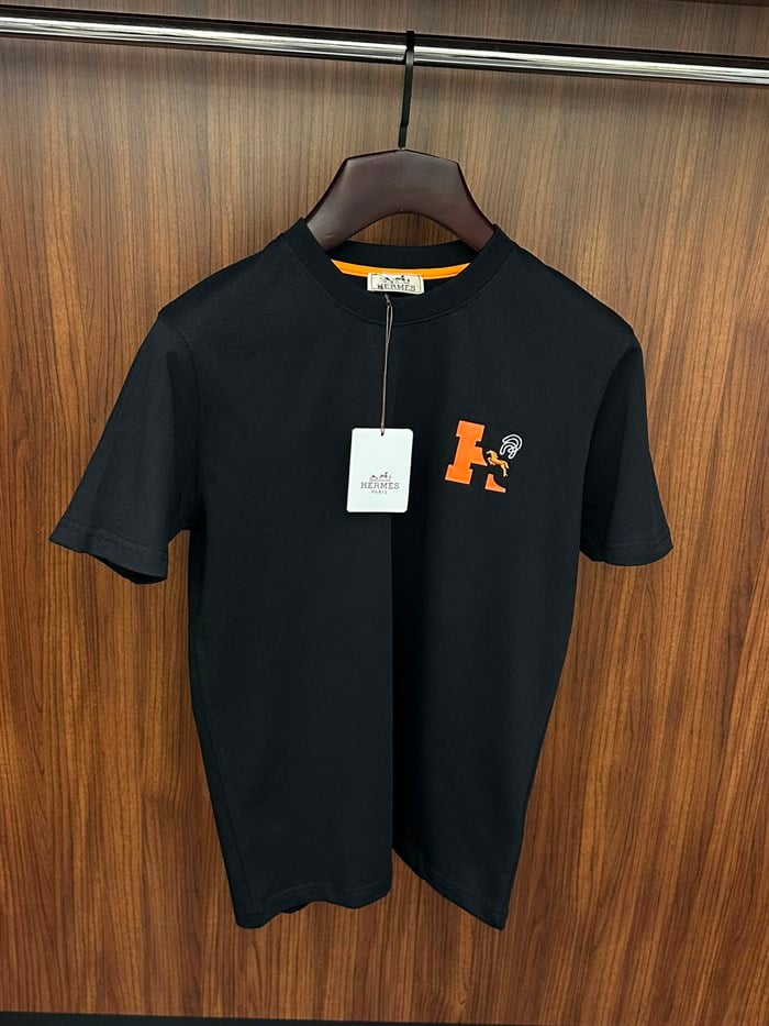 Deri & Nakış Logolu T-Shirt