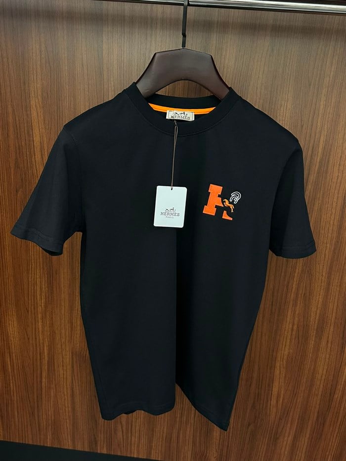Deri & Nakış Logolu T-Shirt