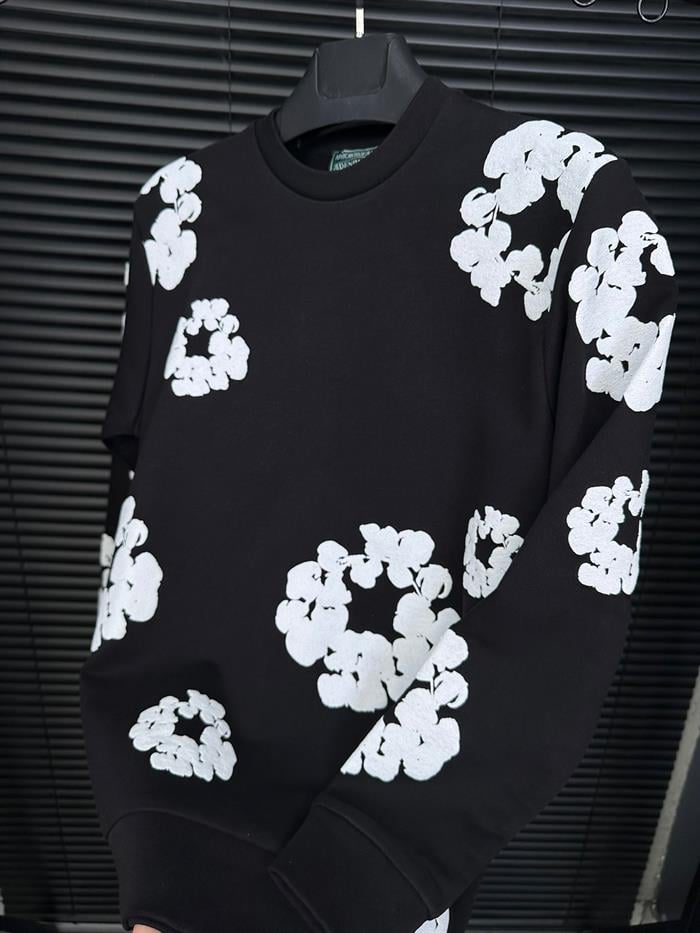 Dijital Baskılı Pamuk Sweatshirt