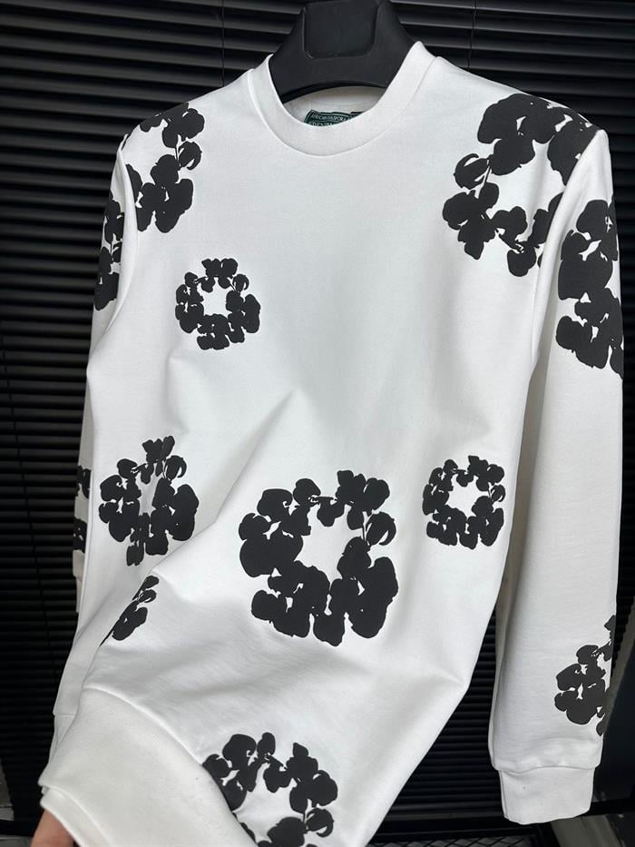 Dijital Baskılı Pamuk Sweatshirt