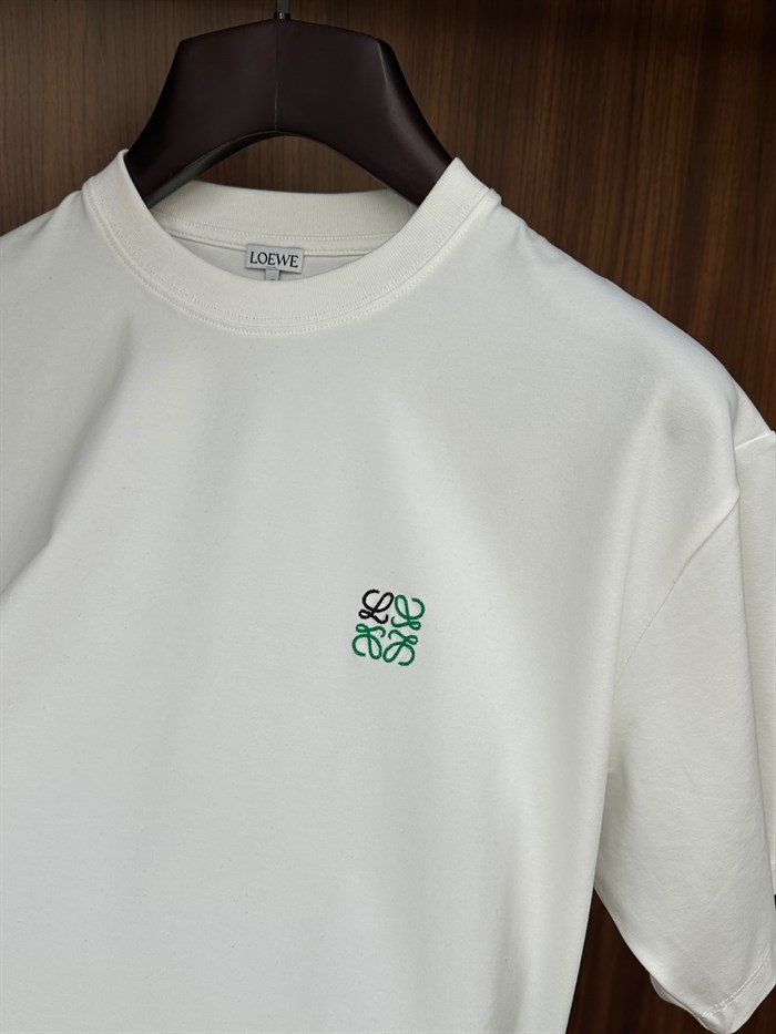 Göğüs Nakış Logolu Bisiklet Yaka T-Shirt