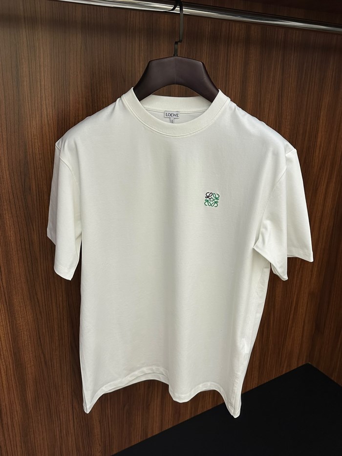 Göğüs Nakış Logolu Bisiklet Yaka T-Shirt