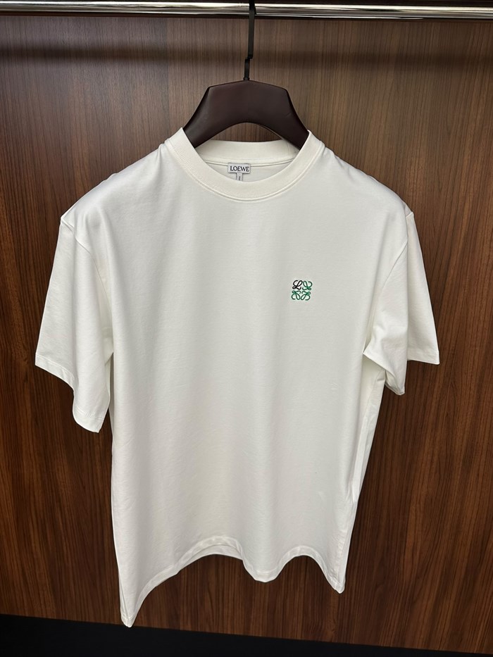 Göğüs Nakış Logolu Bisiklet Yaka T-Shirt