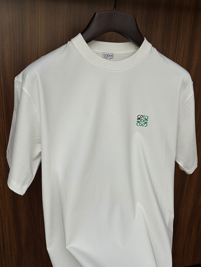 Göğüs Nakış Logolu Bisiklet Yaka T-Shirt