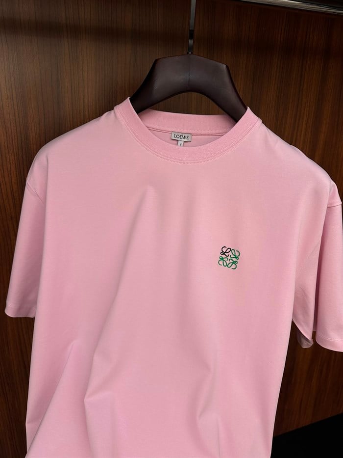 Göğüs Nakış Logolu Bisiklet Yaka T-Shirt