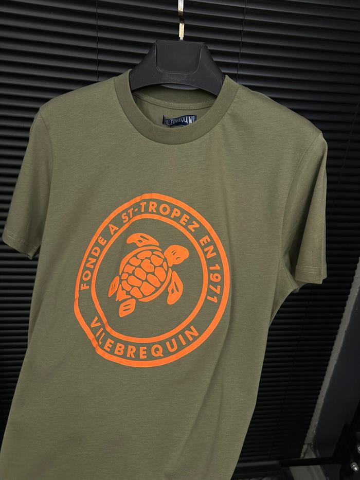 Kabartma Kamplumbağa Baskılı T-Shirt