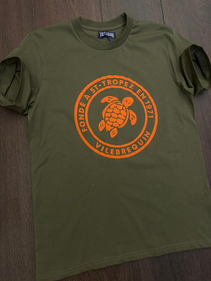 Kabartma Kamplumbağa Baskılı T-Shirt