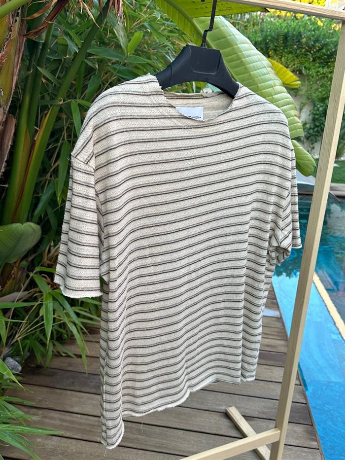 Laurela Çizgili T-Shirt