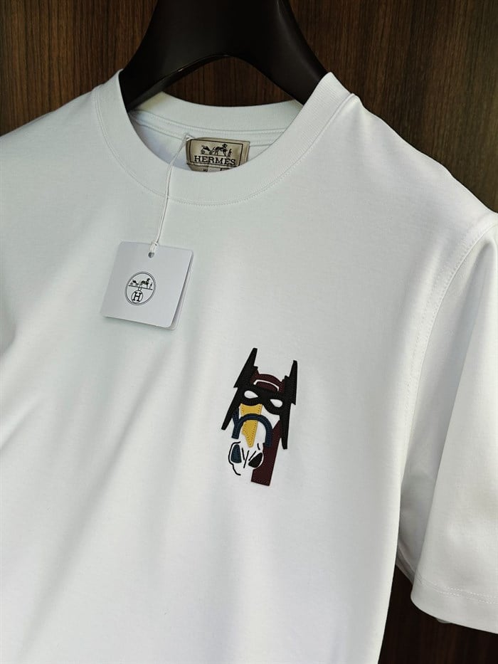 Leather H Embroidered T-Shirt