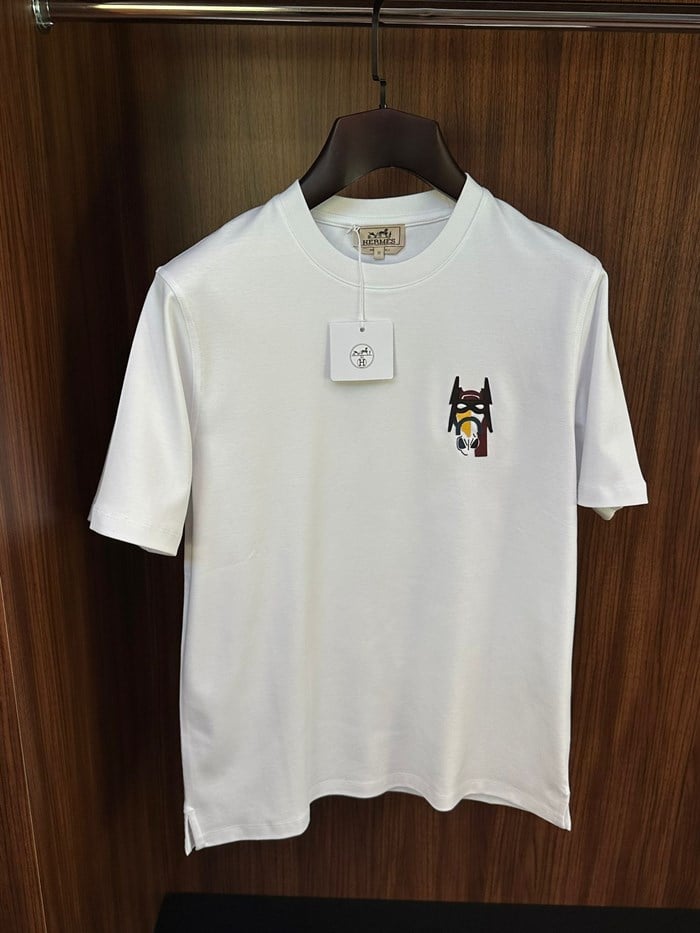 Leather H Embroidered T-Shirt