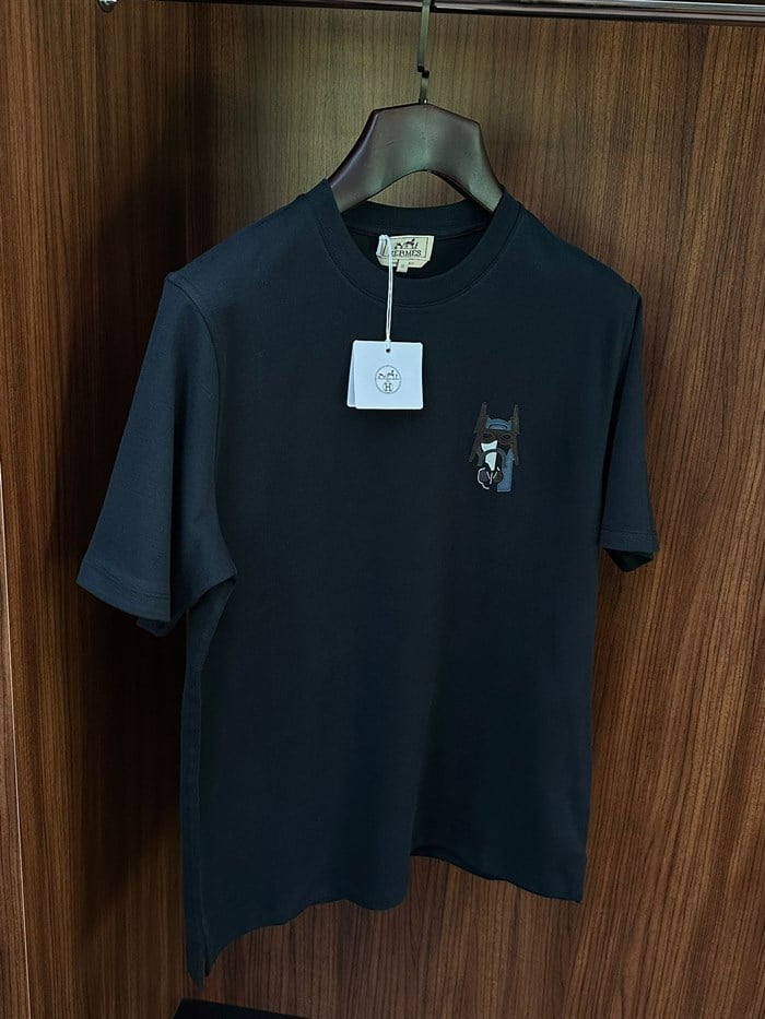 Leather H Embroidered T-Shirt