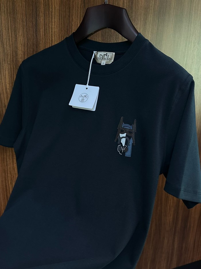 Leather H Embroidered T-Shirt