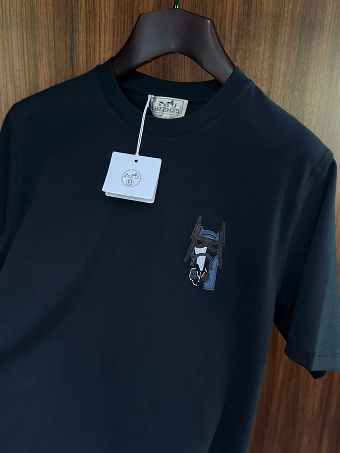 Leather H Embroidered T-Shirt