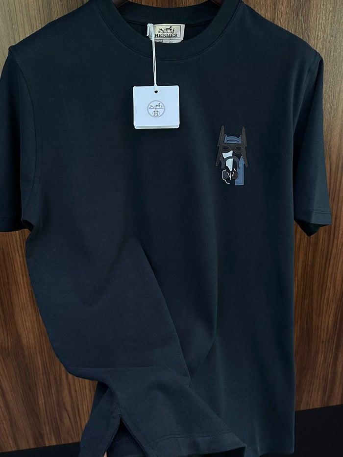Leather H Embroidered T-Shirt