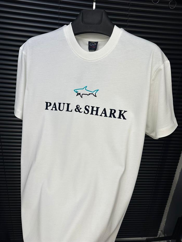 Marka Baskılı Basic T-Shirt - Beyaz
