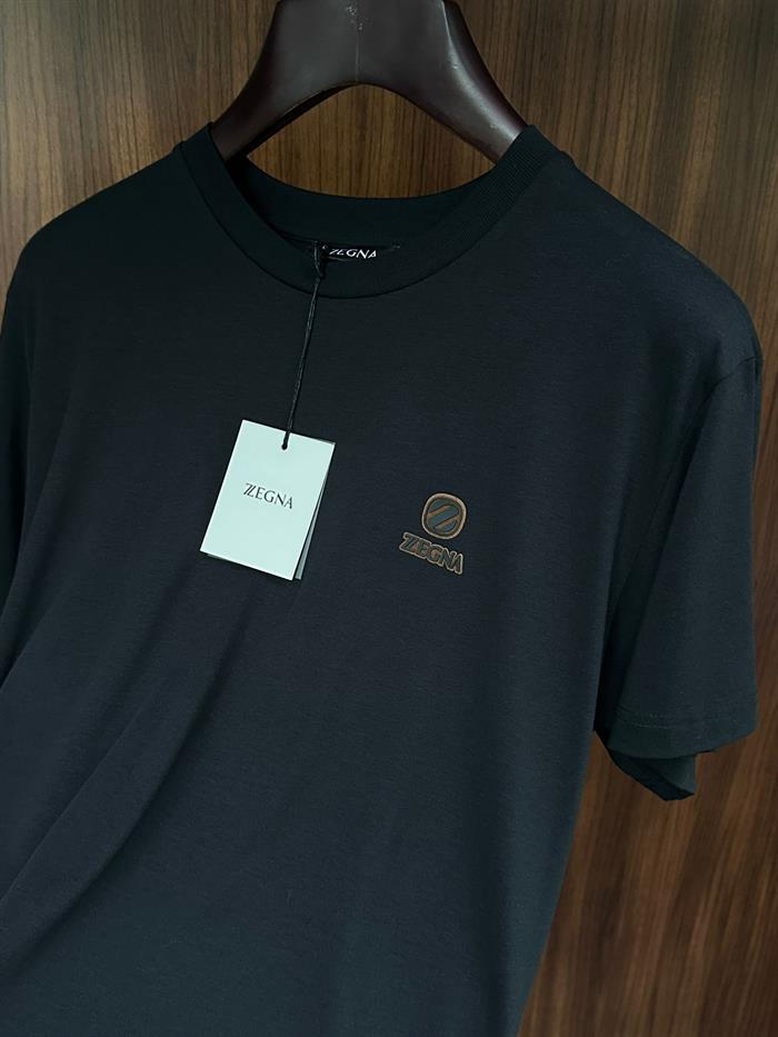 Marka Logolu Modal Kumaş Basic T-Shirt