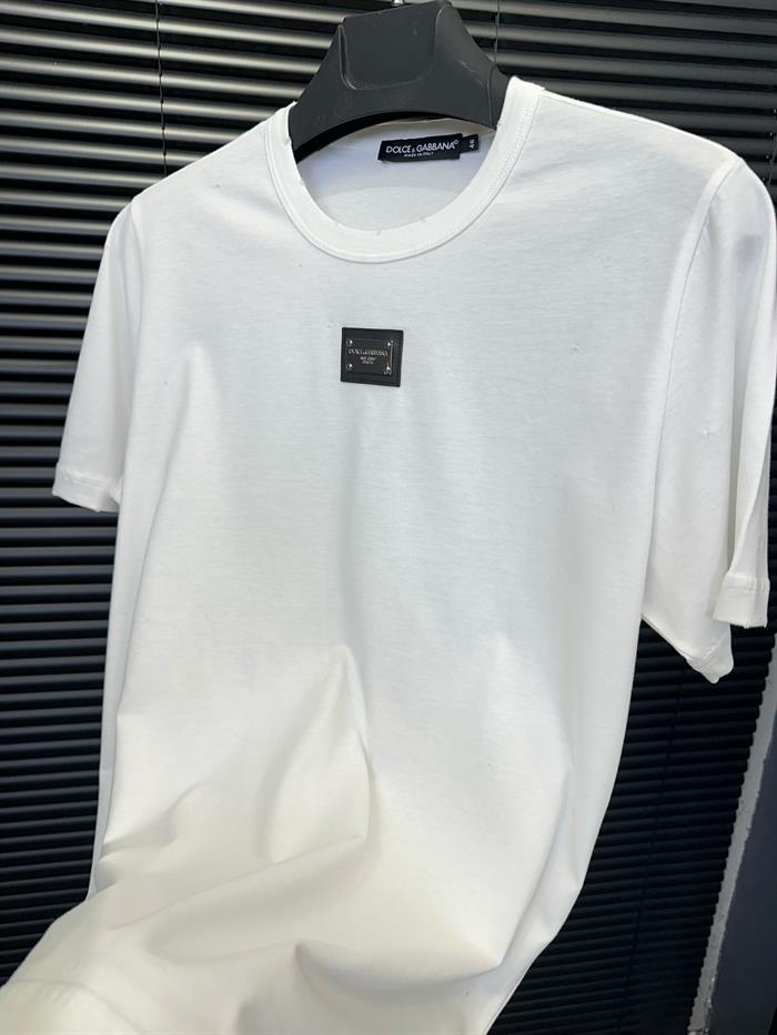 Metal Armalı Yırtık Detaylı Slim Fit T-Shirt - Beyaz