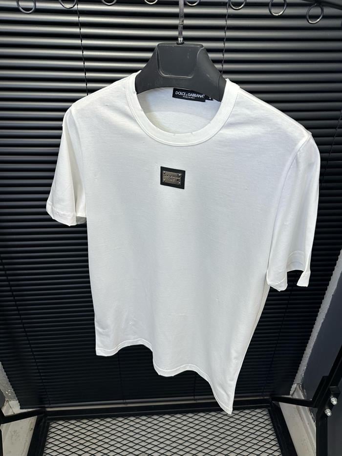 Metal Armalı Yırtık Detaylı Slim Fit T-Shirt - Beyaz