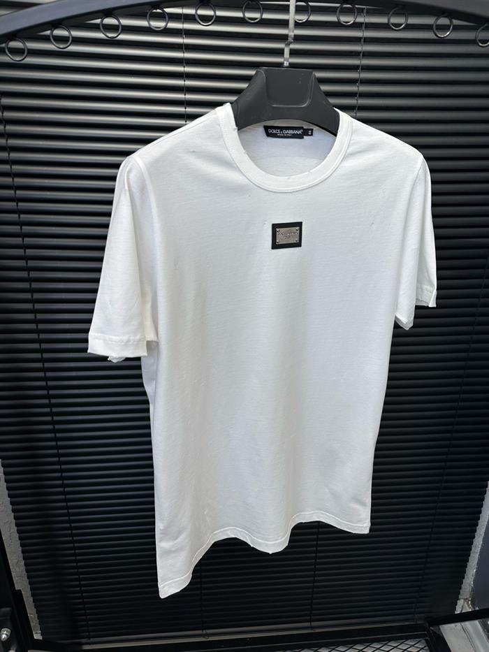 Metal Armalı Yırtık Detaylı Slim Fit T-Shirt - Beyaz