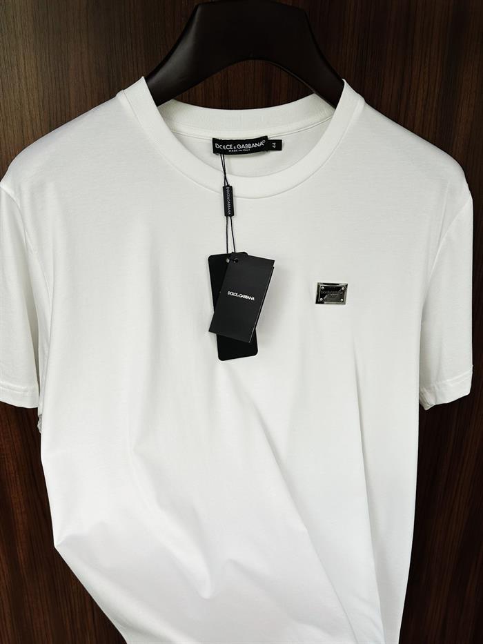 Metal Logolu Modal Kumaş Basic T-Shirt