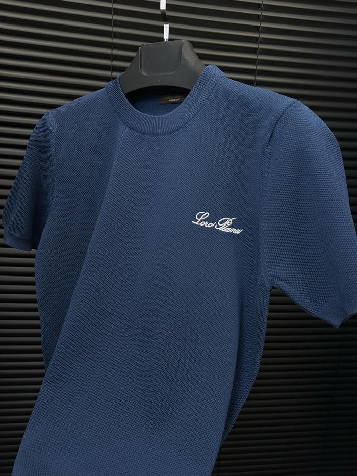 Nakış Logo Detaylı Örme Triko T-Shirt