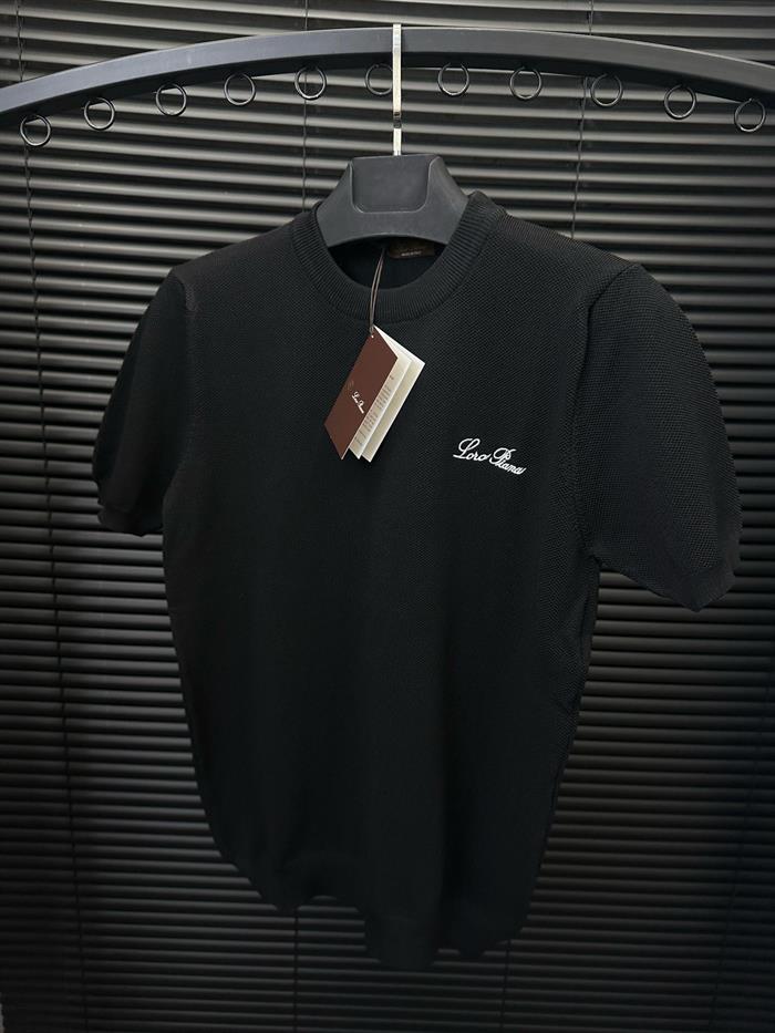 Nakış Logo Detaylı Örme Triko T-Shirt