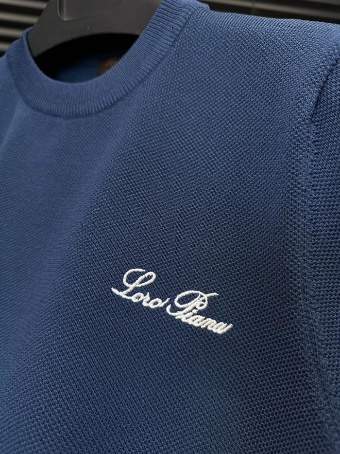 Nakış Logo Detaylı Örme Triko T-Shirt