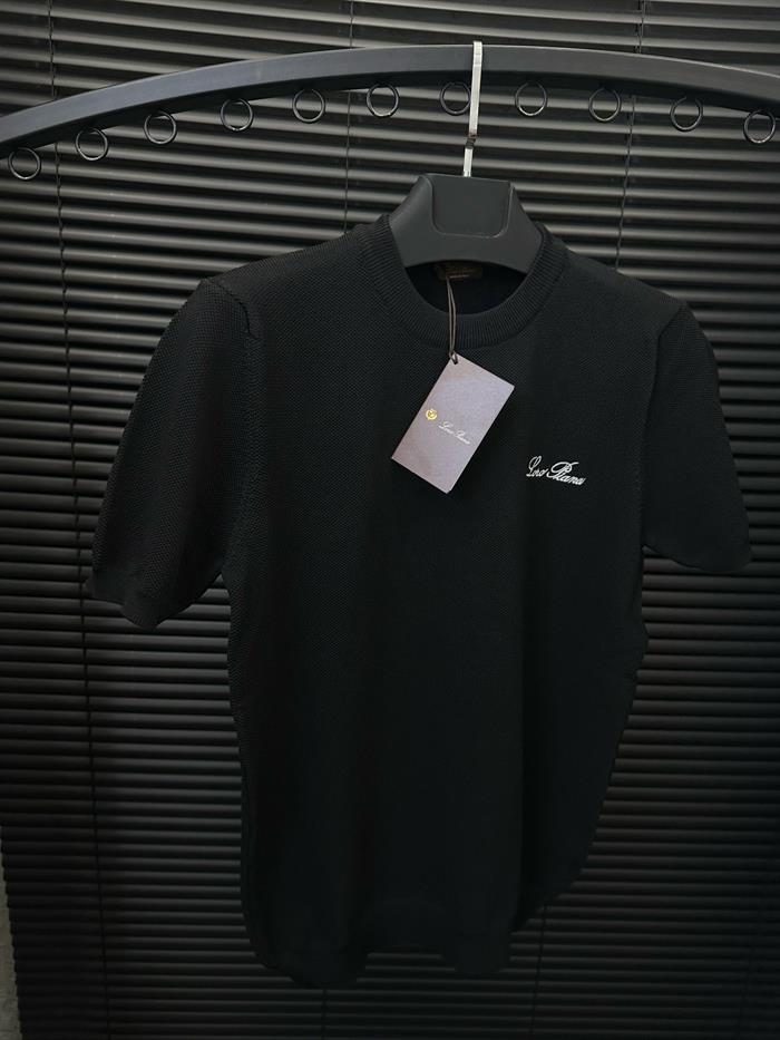 Nakış Logo Detaylı Örme Triko T-Shirt