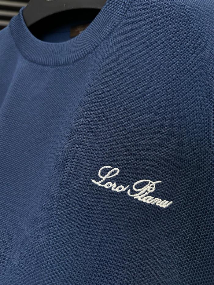 Nakış Logo Detaylı Örme Triko T-Shirt