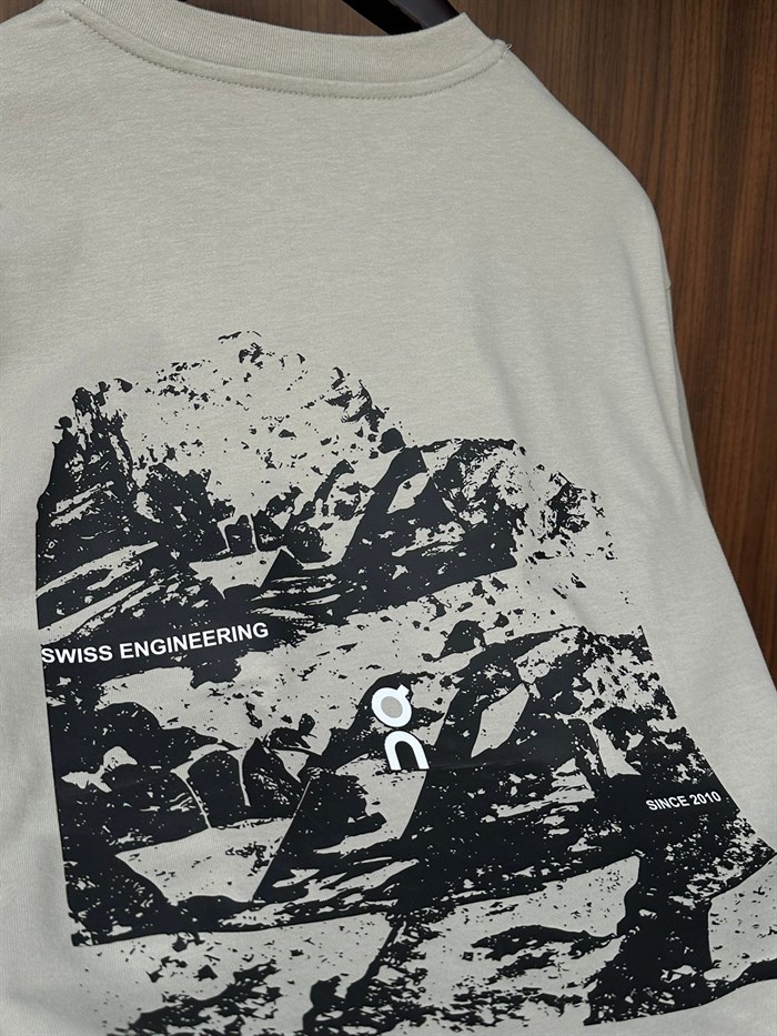 Nakış Logolu Sırt Baskılı Cotton T-Shirt