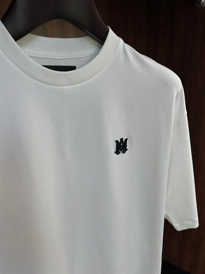 Nakış Marka Logolu Bisiklet Yaka T-Shirt