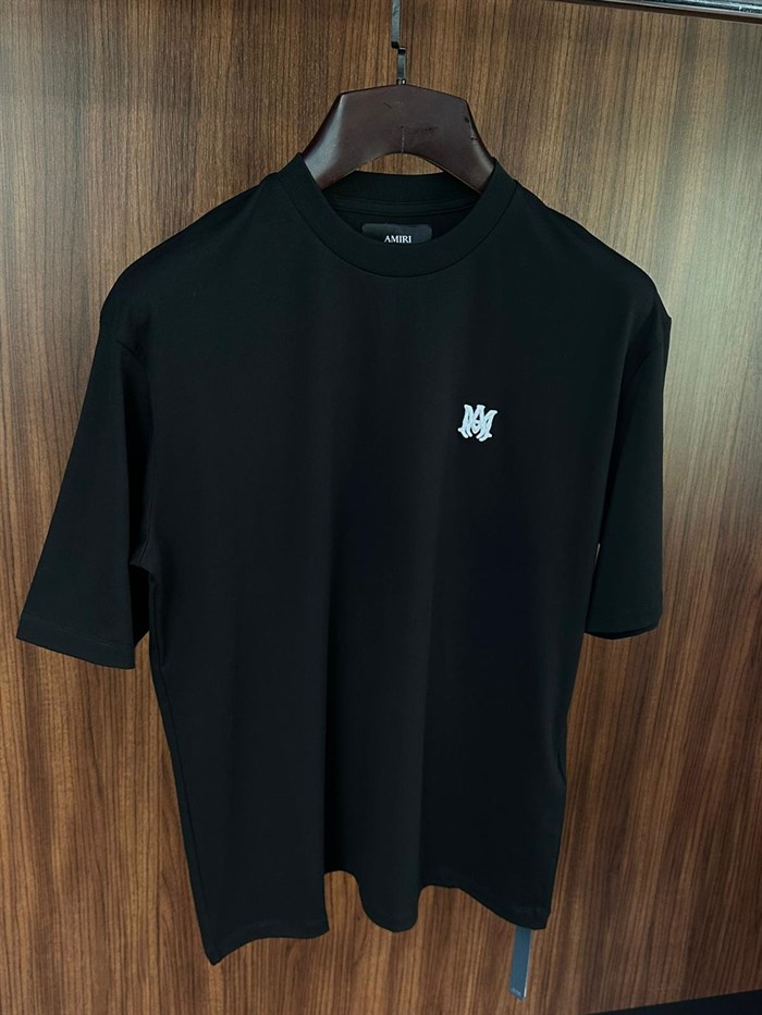 Nakış Marka Logolu Bisiklet Yaka T-Shirt