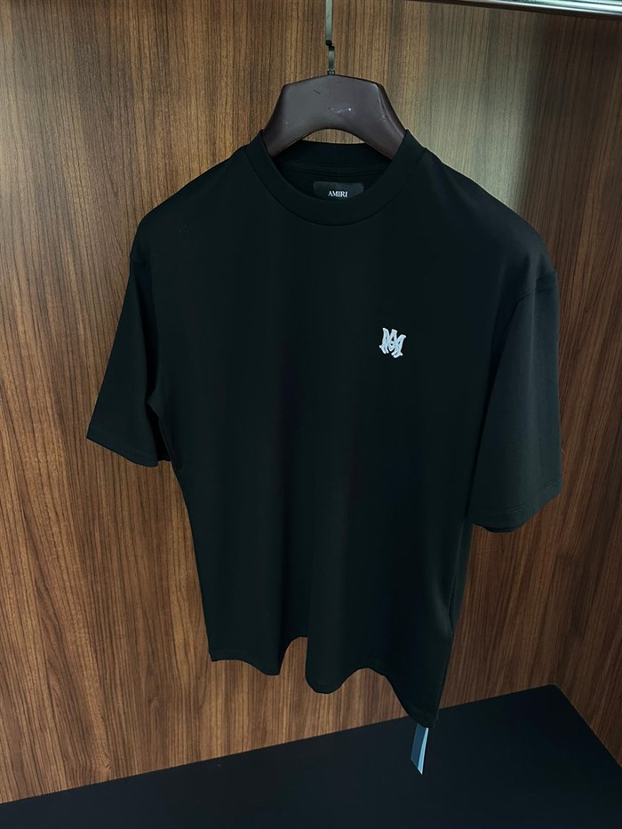 Nakış Marka Logolu Bisiklet Yaka T-Shirt