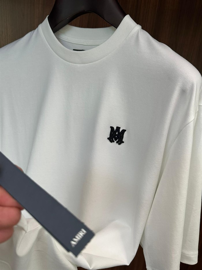 Nakış Marka Logolu Bisiklet Yaka T-Shirt