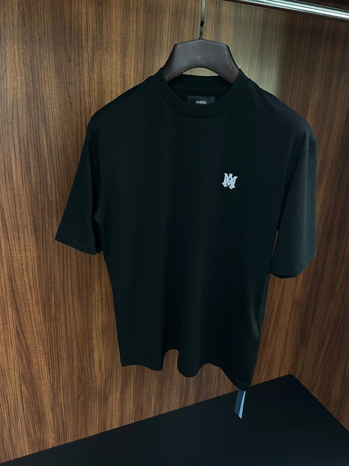 Nakış Marka Logolu Bisiklet Yaka T-Shirt