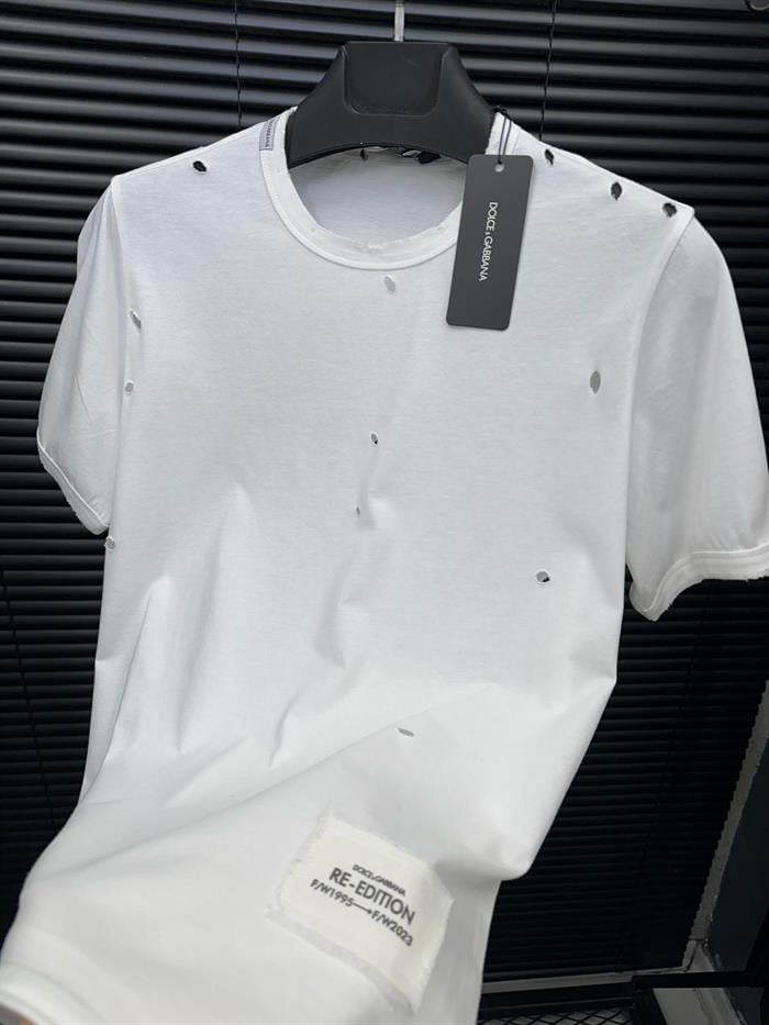 Re-Edition Yırtık Detaylı T-Shirt - Beyaz