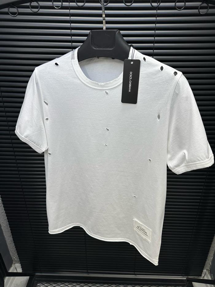 Re-Edition Yırtık Detaylı T-Shirt - Beyaz