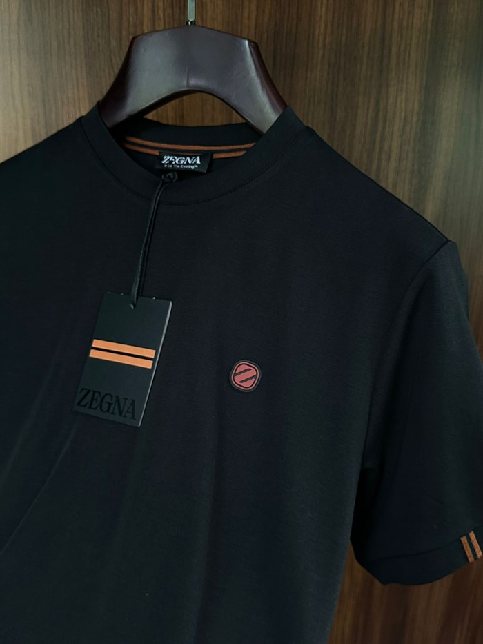 Silikon Kabartma Logolu Bisiklet Yaka T-Shirt